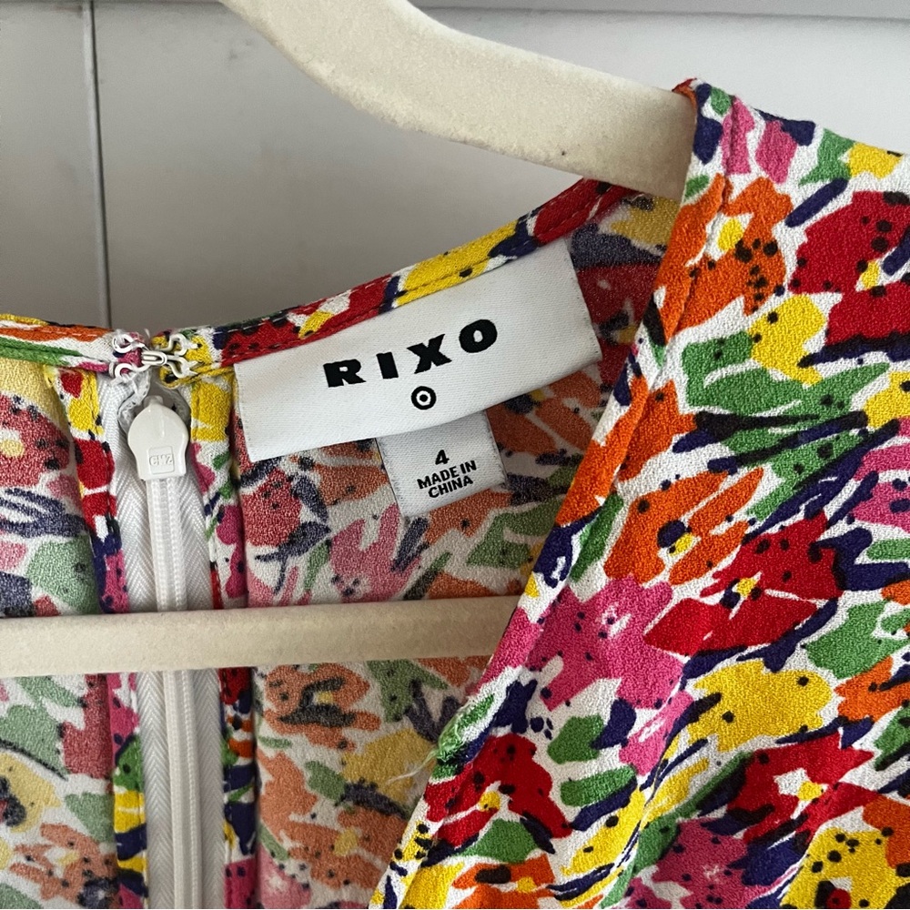 RIXO x Target Collab Multicolor Abstract Floral Midi Dress